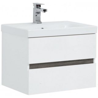 Тумба под раковину Aquanet Беркли 254289 60 см белый/дуб рошелье